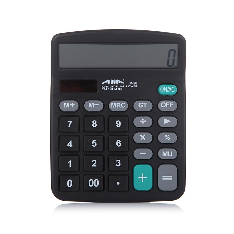 卡西欧（CASIO）M-28 双电源计算器 12位